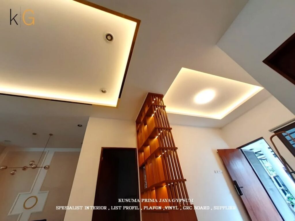 project plafon interior gypsum & mirror list gold stainlesteel i false drop ceilinglokasi (2)
